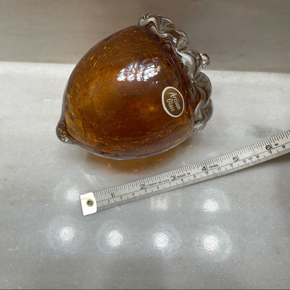 Crackle Glass Chestnut Fall Decor - Picture 4 of 7